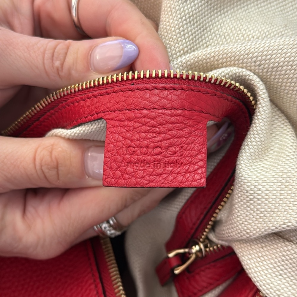 Gucci Red Soho Leather Hobo Bag - Picture 13 of 16
